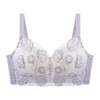 梦芭蒂刺绣乳胶内衣女大胸显小薄款文胸全罩杯收副乳胸罩静影依姝 商品缩略图1