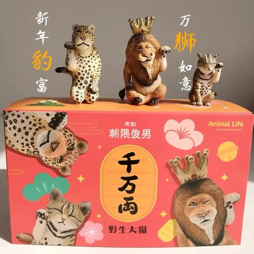 蓝璞丹盲盒系列 Animal life 野生招财大猫3个装（赠送限定虎年钥匙扣） 商品图0