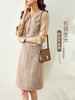 【69元福袋，不支持退换】熙世界小香风粗花呢连衣裙女2025春新款名媛气质V领假两件裙子 商品缩略图1