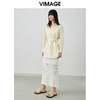 VIMAGE纬漫纪春季新款时尚包臀过膝镂空针织半身裙女半裙V1701303 商品缩略图1