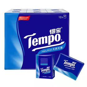 得宝天然无味迷你手帕纸12包22156402