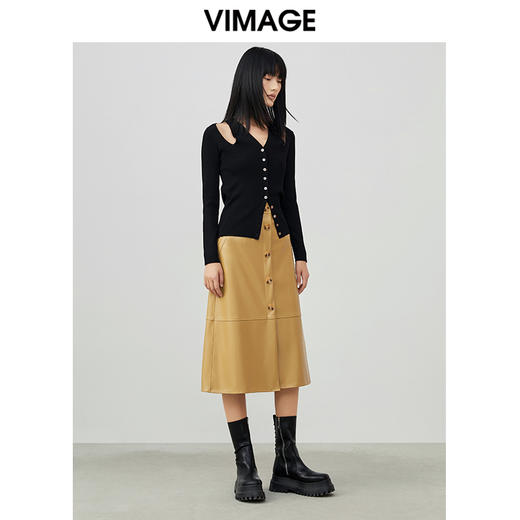 VIMAGE纬漫纪春季新款时尚个性显瘦针织衫女V1701304 商品图1