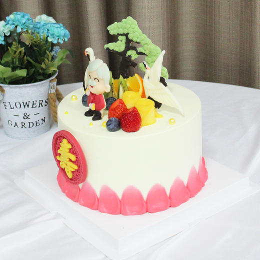 【祝寿蛋糕】仙鹤祝寿（自提返红包） 商品图1