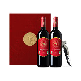 翡马*红盾双支礼盒 波尔多进口有机葡萄酒 波尔多AOC