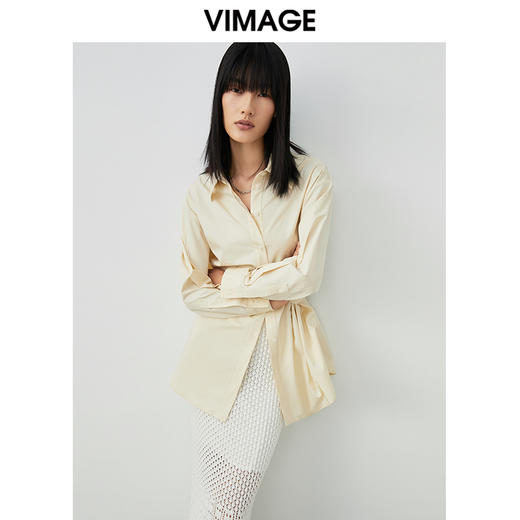 VIMAGE纬漫纪春季新款时尚包臀过膝镂空针织半身裙女半裙V1701303 商品图3