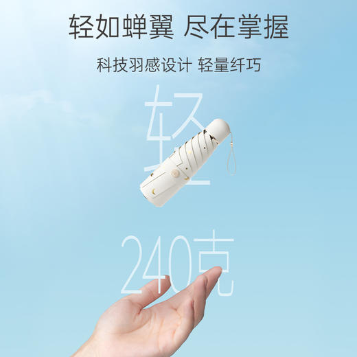 左都太阳遮阳伞防晒防紫外线女晴雨两用黑胶小巧结实便携五折胶囊 商品图6