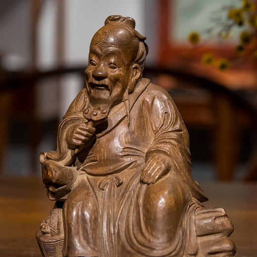 清 竹雕东方朔人物像 商品图1