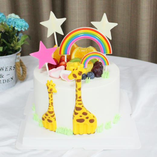 【卡通蛋糕】彩虹星动（自提返红包） 商品图0