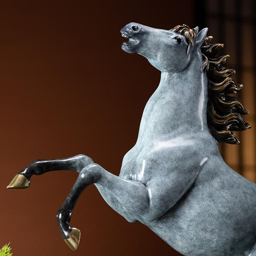 【 6F】朱炳仁 铜 乾隆八骏系列 生肖马 铜家居工艺品 装饰品摆件 礼品铜马 30#乾隆八骏之腾雾（尊尚版） 商品图2