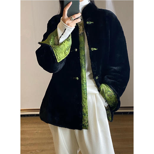 裁缝学苑AG237 皮毛一体新款女中式国风外套纸样女服装打版图纸 商品图2