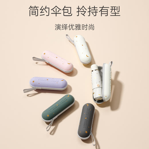 左都太阳遮阳伞防晒防紫外线女晴雨两用黑胶小巧结实便携五折胶囊 商品图2
