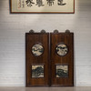 清 红木镶云石天圆地方挂屏（一对） 商品缩略图0