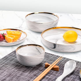 欧式轻奢金边餐具套装LC-LC-CJL07