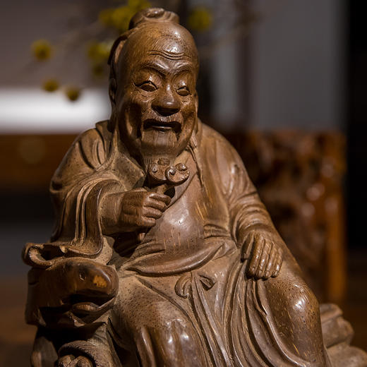 清 竹雕东方朔人物像 商品图2