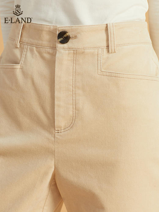 ELAND衣恋新款秋季简约宽松显瘦外穿白色休闲裤直筒裤女 商品图3
