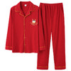 猫人长袖开衫睡衣男MR6616N红色双面100%棉 商品缩略图0