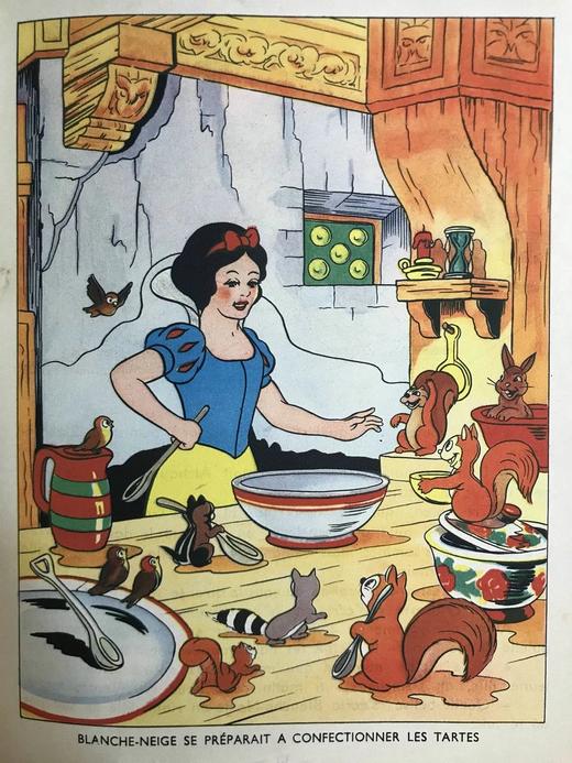 【法语】迪士尼插图本！1938年 白雪公主与七个小矮人 数十幅插图 精装18开 商品图10