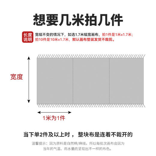 中盛画材 5108中粗纹黄麻涂层油画布幅宽220cm涂层布油画丙烯颜料用 商品图4