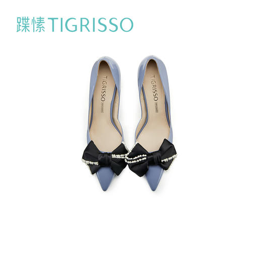 【2F】【新年礼物】蹀愫2022春新款蝴蝶高跟鞋女尖头婚鞋TA32116-82 商品图3