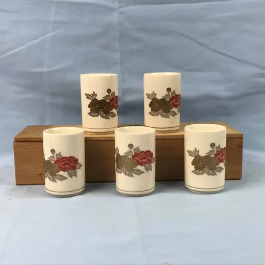 日本宝乐白瓷茶杯 5枚装 原盒保留 实物见视频 商品图0