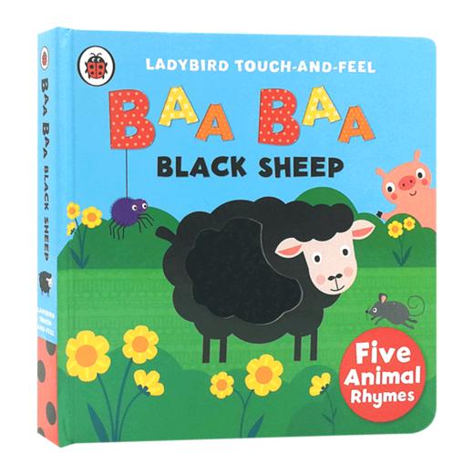 咩咩 黑色的羊 英文原版 Baa Baa Black Sheep Ladybird 五首动物经典童谣 小瓢虫童谣触摸书系列纸板书 英文版儿童英语启蒙书籍 商品图1