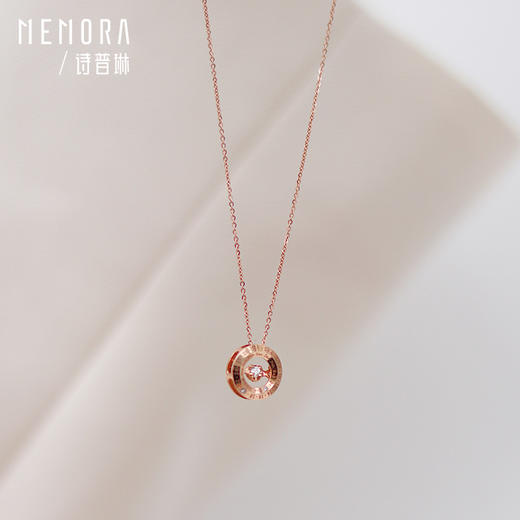 【积分抵值】MEMORA诗普琳时光印记系列时光之心玫瑰18K金钻石项链时光之心灵动套链DN048801、DN0488 商品图4