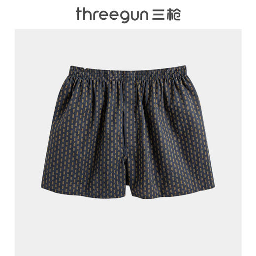 Threegun三枪 【纯棉】印花男士阿罗裤短裤四角内裤（1条装）-50681B031 商品图3