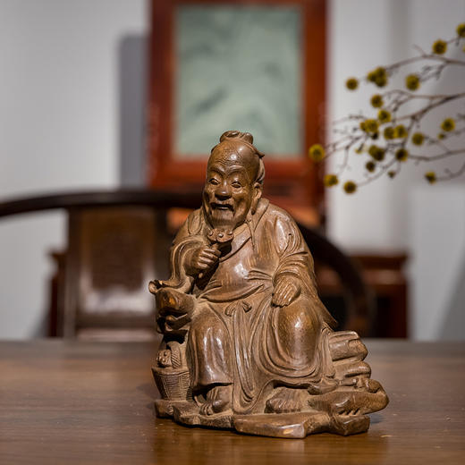 清 竹雕东方朔人物像 商品图0