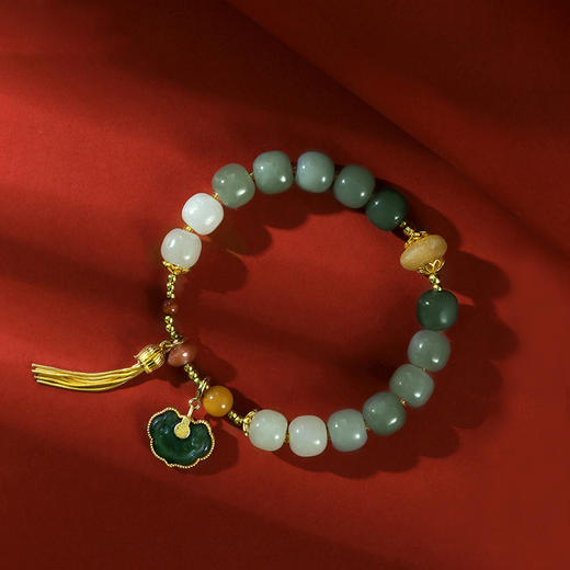 【银饰复古气质和田玉手链】宫典国潮  小众中国风奢华气质创意配饰 商品图3