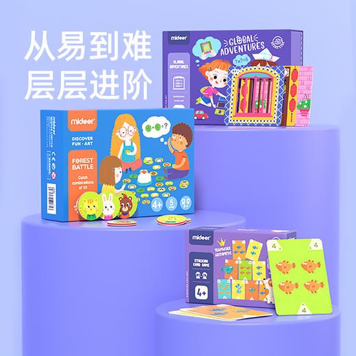 mideer弥鹿儿童三合一桌游基础运算数学益智类游戏逻辑思维专注力训练玩具 商品图2