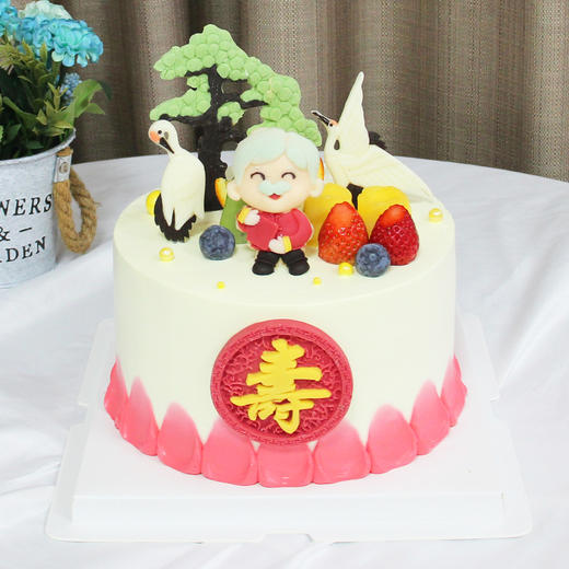 【祝寿蛋糕】仙鹤祝寿（自提返红包） 商品图0