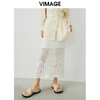 VIMAGE纬漫纪春季新款时尚包臀过膝镂空针织半身裙女半裙V1701303 商品缩略图2