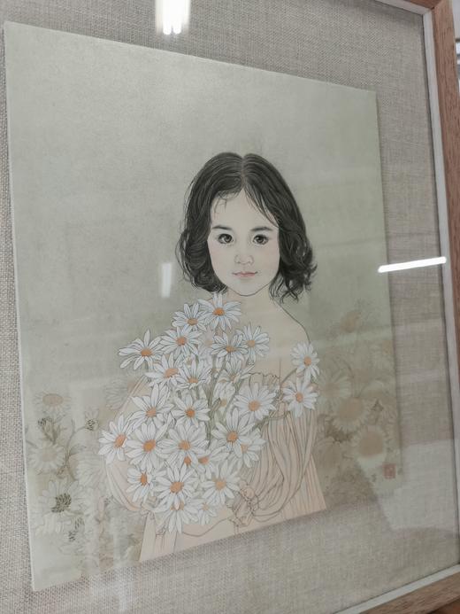 置爱艺术家定制｜儿童肖像工笔画 刘莹莹作品 商品图3