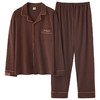 猫人长袖开衫睡衣男MR6602N棕色双面100%棉 商品缩略图0