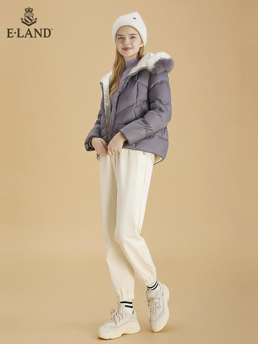 ELAND衣恋2022新款洋气短款小个子连帽面包服羽绒服外套女EEJDB4TC3C 商品图1