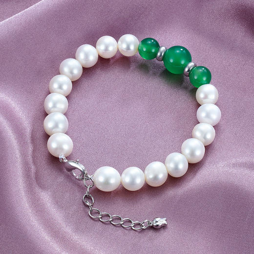 子佩集珍珠手链【ZSL029】绿玛瑙2201 商品图2