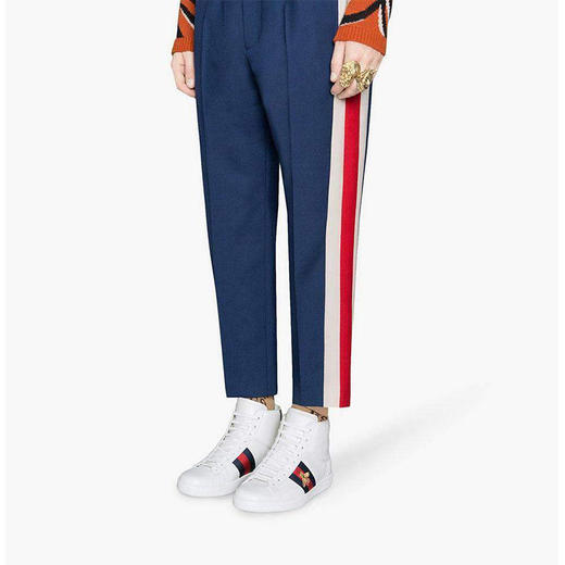 GUCCI 古驰 中帮小蜜蜂 男士休闲鞋 白色 501803 DOPE0 9095 商品图3