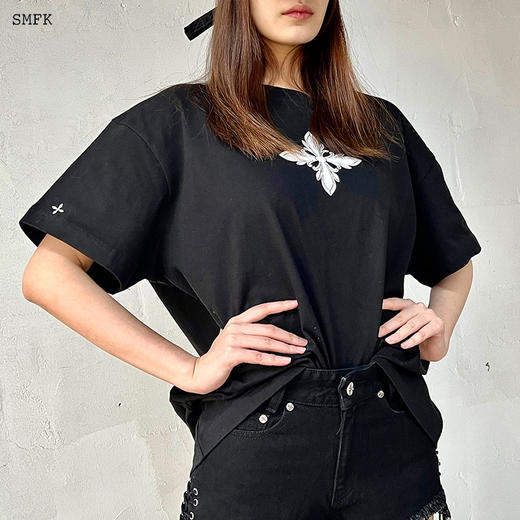 预售|SMFK Flower Tee 午夜黑 CT002BB .潮快闪[福利品] 商品图0