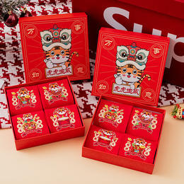 虎年发财袜本命年袜子礼盒男女新年中筒刺绣袜 商品图4