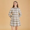 ELAND衣恋 2022新款小清新花边领薄荷色格子甜美连衣裙女EEOWB4TC5M 商品缩略图3