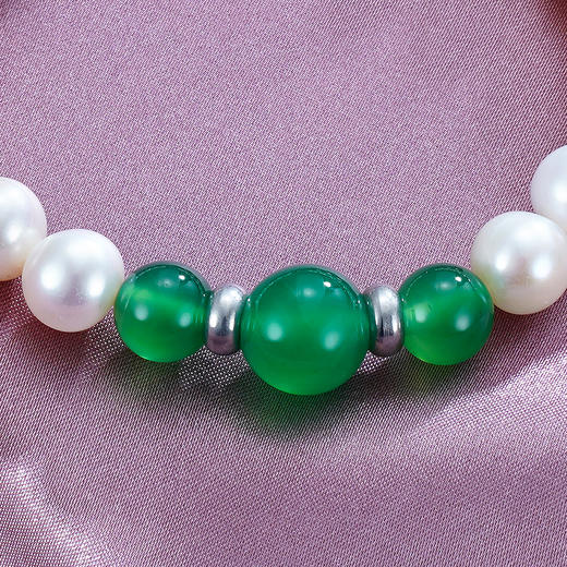 子佩集珍珠手链【ZSL029】绿玛瑙2201 商品图1