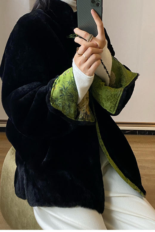 裁缝学苑AG237 皮毛一体新款女中式国风外套纸样女服装打版图纸 商品图3