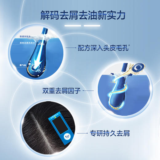 海飞丝丝质柔滑洗发水/露500ml去油去屑止痒滋润顺滑男女士洗头膏 商品图2