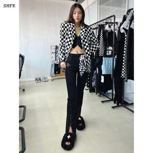 预售|SMFK Mermaid 人鱼春丽牛仔裤 午夜黑手绘 UP006GY .潮快闪[福利品] 商品图0