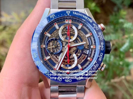 XF泰格hao雅卡莱拉全新蓝面，限量发售200枚。表径43mm，精钢表带，男士手表，自动机械机芯，透底 商品图5