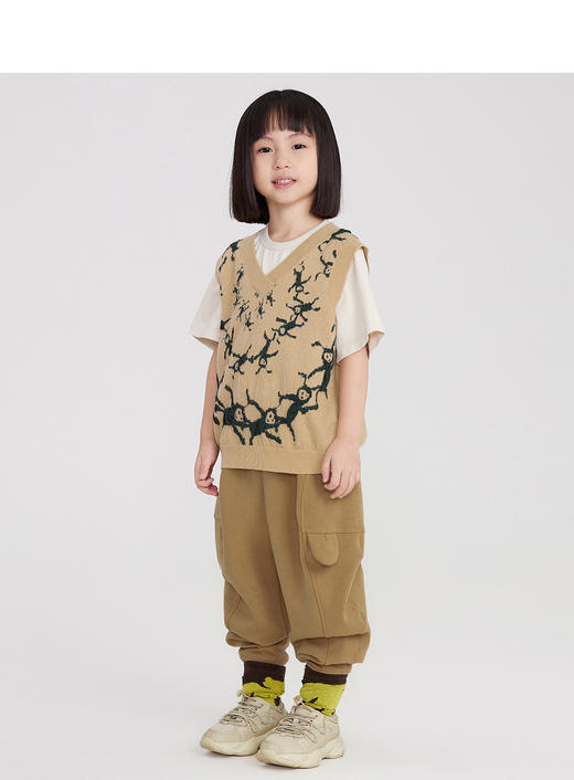 江南布衣童装22春装新款男女童宽松毛衫背心1MB300180 商品图5