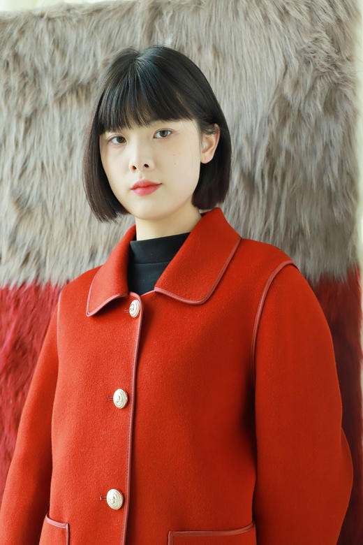 臣禾【100%绵羊毛】【1件穿3季】贴袋包边单排扣翻领短款小个子羊毛呢大衣9234080526 商品图1