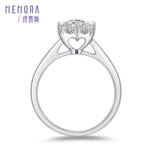 诗普琳珠宝拥爱系列白色18K金钻石结婚戒指DR2160 商品图1