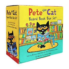 皮特猫8册盒装纸板书 英文原版 Pete the Cat 8 Board Book Box set 儿童英语启蒙图画书 宝宝探索认知世界读物 英文版进口书籍