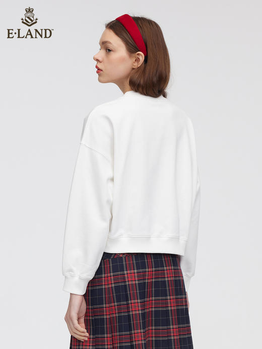 ELAND衣恋简约宽松刺绣卫衣EEMTC11H1M 商品图1